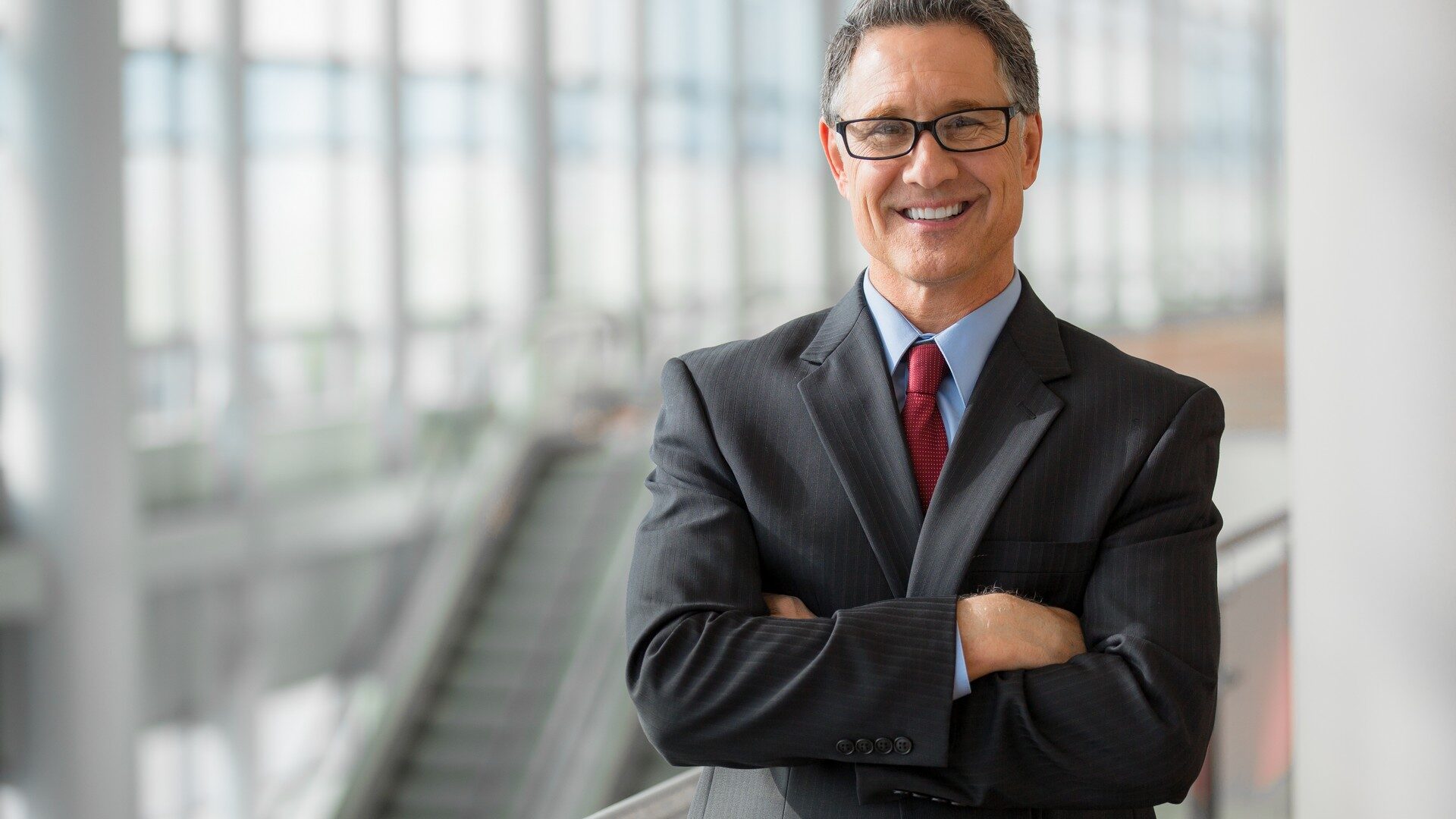 Portrait of a handsome CEO smiling